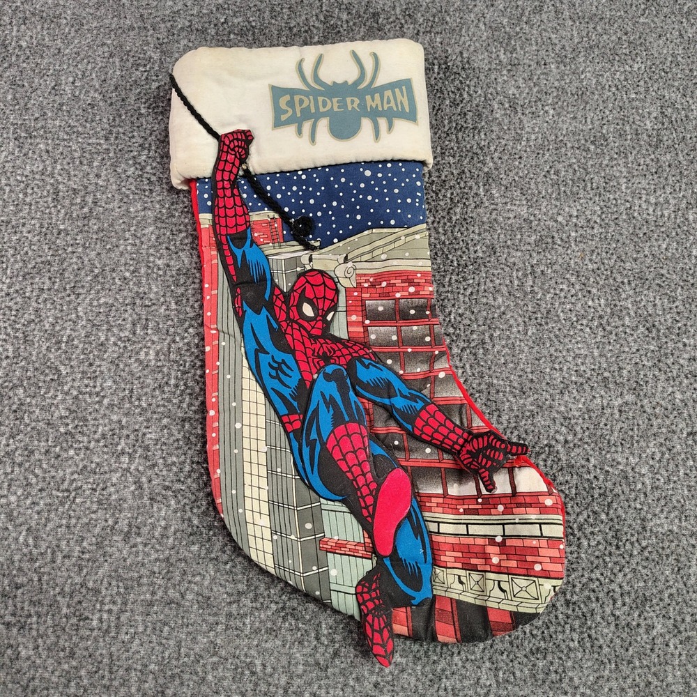Marvel Spider-Man Christmas Stocking Vintage Comic Style Unique